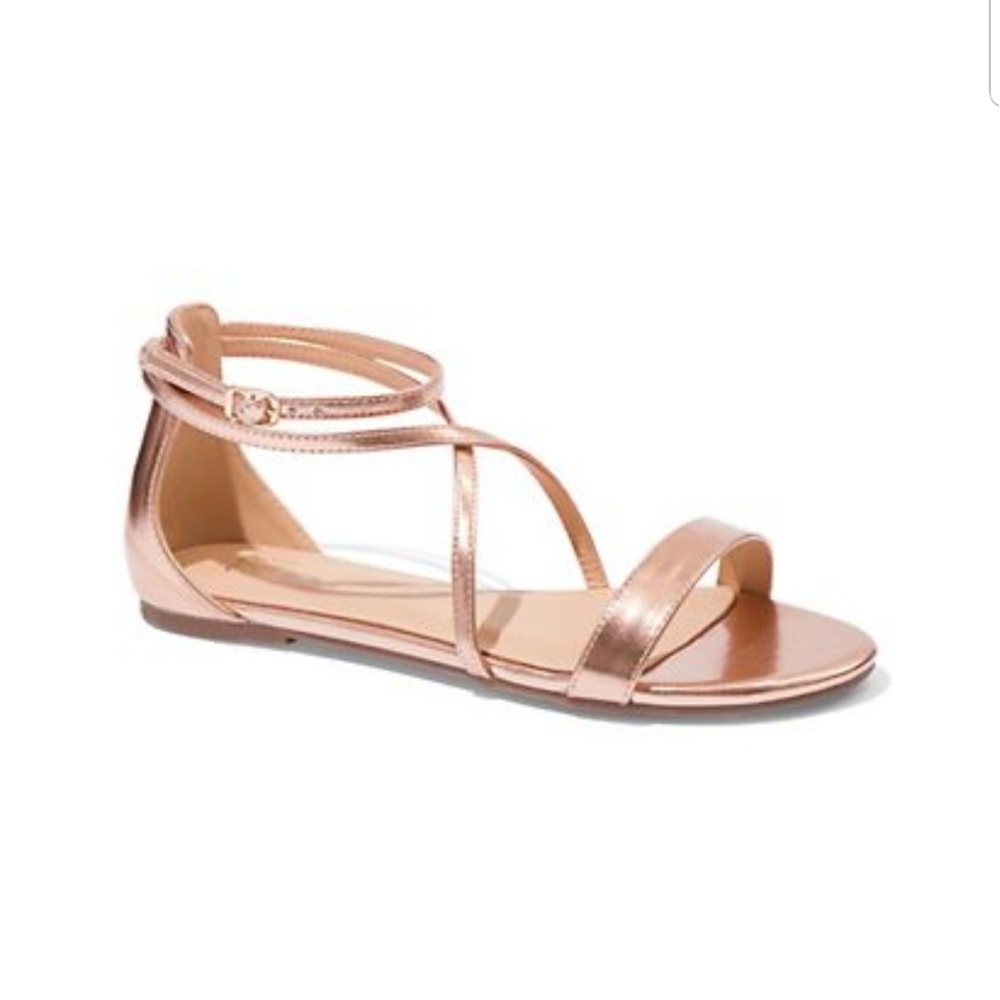 Metallic Strappy Flat Sandal - Picture 1 of 5